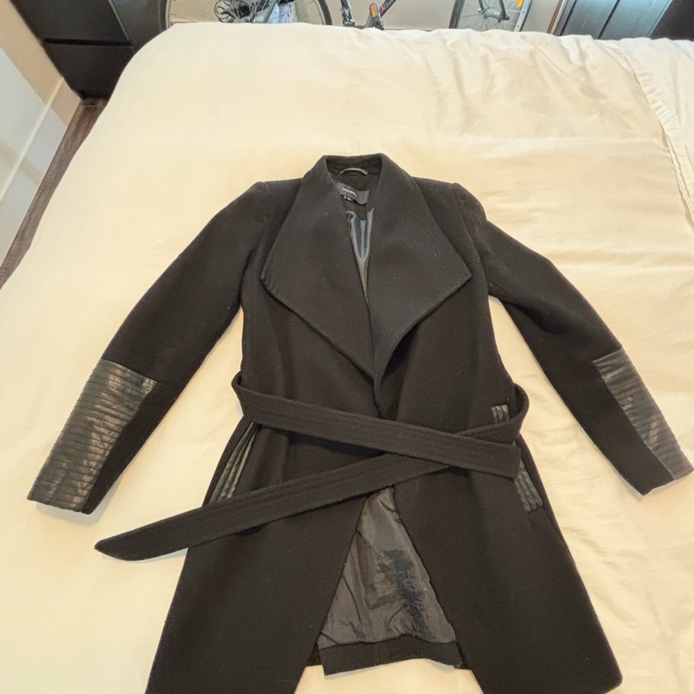 Elegant Black Women's wrap Coat